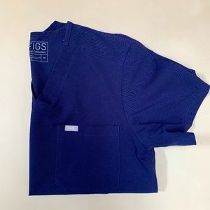 FIGS Chisec Three-Pocket Scrub Top - Men's Medium - Navy